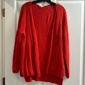 Eileen Fisher open front cardigan bright orange size 1X. Pet snd smoke free